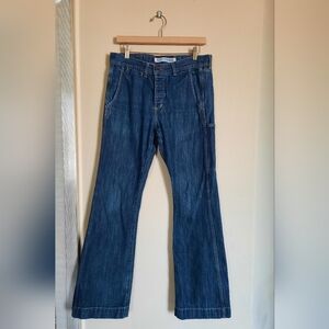 Express Y2k Bootcut Jeans Cargo Carpenter Flare Wide Leg Dark Wash